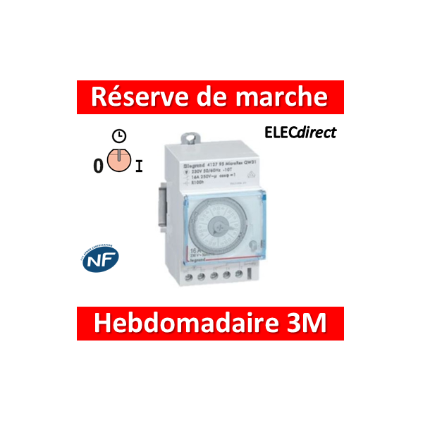 Interrupteur horaire numérique avec programme hebdomadaire