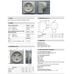 Legrand - Socle 32A - Plast - 2P+T - à VIS - éclips + boîte SIB BBC - 055812 + P38640