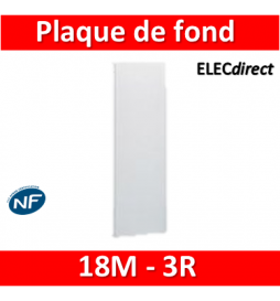 Legrand - Plaque de fond pour coffret ou rehausse 18M - 3R - 401253