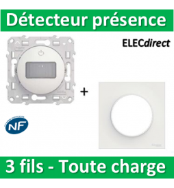 Schneider Odace - Détecteur de présence et mouvement - 3 fils toutes charges - s520525+s520702