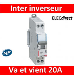 Legrand - Interrupteur inverseur 32A - Va et vient 1 M - 250V - 412900 -  ELECdirect Vente Matériel Électrique