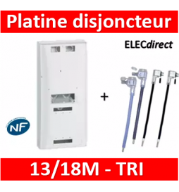 Legrand - Platine pour Disjoncteur branchement + Compteur - TRI - DRIVIA 13M et 18M - 401184