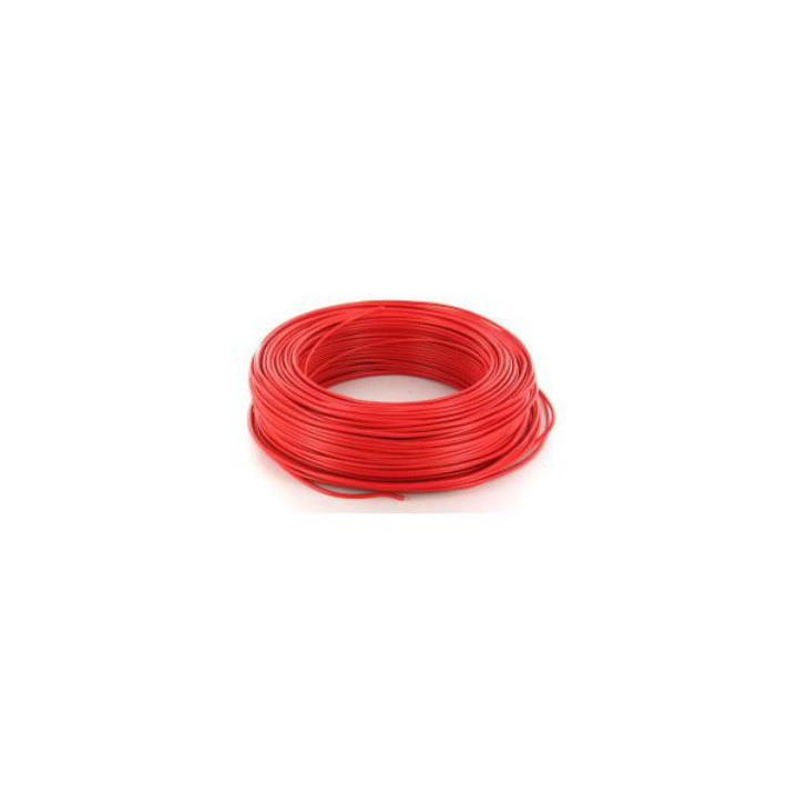 Fil HO7VR 16 mm2 rigide - Rouge - vendu au m.