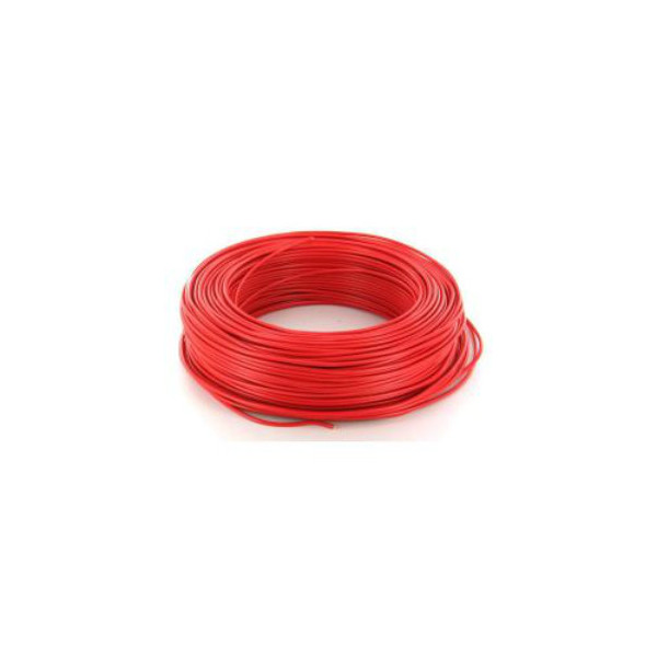 Fil HO7VR 16 mm2 rigide - Rouge - vendu au m.
