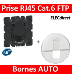 Legrand Céliane - Mécanisme + enjoliveur Prise RJ45 FTP Cat. 6 - 067345+068237