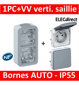 Legrand Plexo - PC + VV - 230V - vertical - IP55/IK07 - 069661+069511+069551