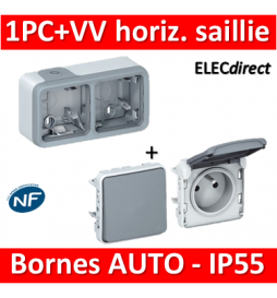 Legrand Plexo - PC + VV - 230V - horizontal - IP55/IK07 - 069672+069511+069551