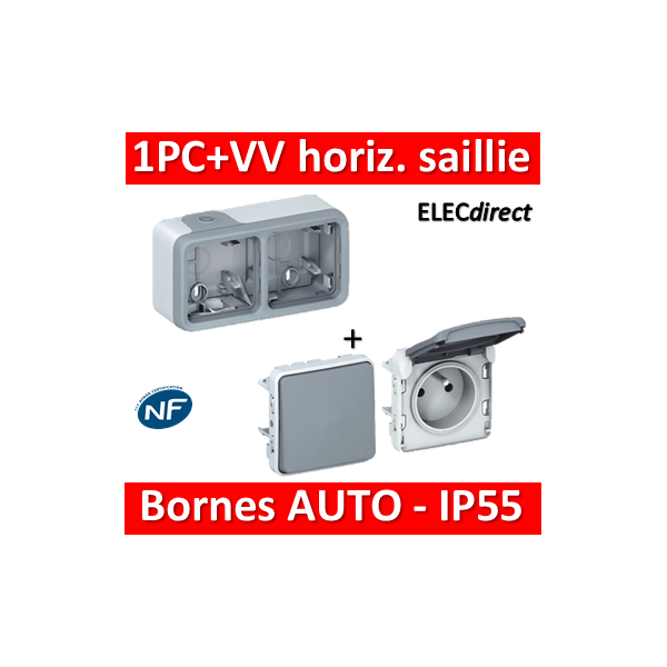 Boitier étanche LEGRAND Plexo TMIP55. Socle de prise extérieur IP55 série  Plexus — Quincaillerie Roure Juni