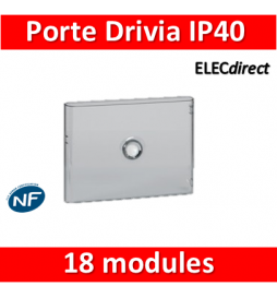 Legrand - Porte Drivia transparente 18 modules IP40 - IK07 pour coffret 401221 - 401241