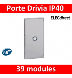 Legrand - Porte Drivia transparente 39 modules IP40 - IK07 pour coffret 3R - 401343