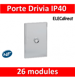 Legrand - Porte Drivia transparente 26 modules IP40 - IK07 pour coffret 2R- 401342