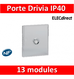 Legrand - Porte Drivia transparente 13 modules IP40 - IK07 pour coffret 1R -réf 401341