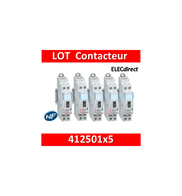 Legrand - LOT PROS - Contacteur jour/nuit - 230V - 412501x5 - ELECdirect  Vente Matériel Électrique