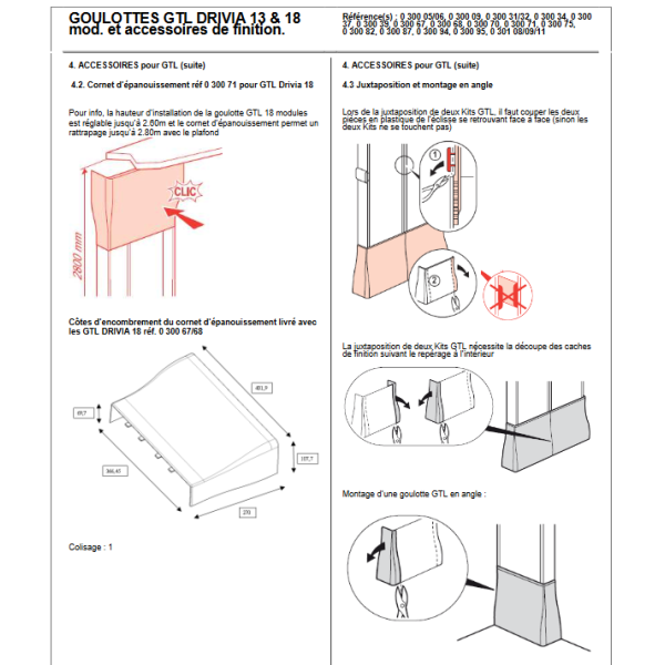 Legrand - Cornet d'épanouissement - Drivia 18 modules - Réf : 030071