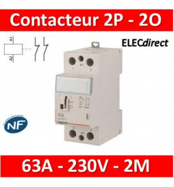 Legrand - Contacteur de puissance bipolaire bobine 230V - 63A - 2O - 2M - 412548