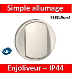 Legrand Céliane - Enjoliveur simple allumage blanc - IP44 - 067801