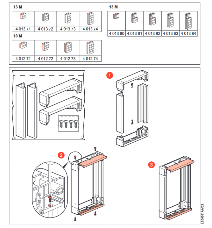 Legrand - Coffret DRIVIA 54 Modules - 3 Rangées de 18M - largeur 355mm ...