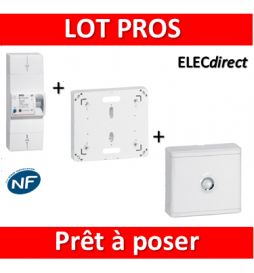 Legrand - Disjoncteur de branchement EDF + platine + habillage + porte - 401000+401191+401185