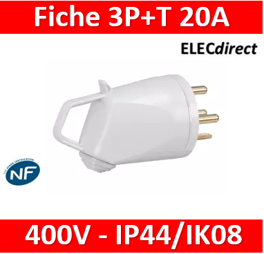 055852 - Fiche électrique male Legrand 2P+T 32A 380V
