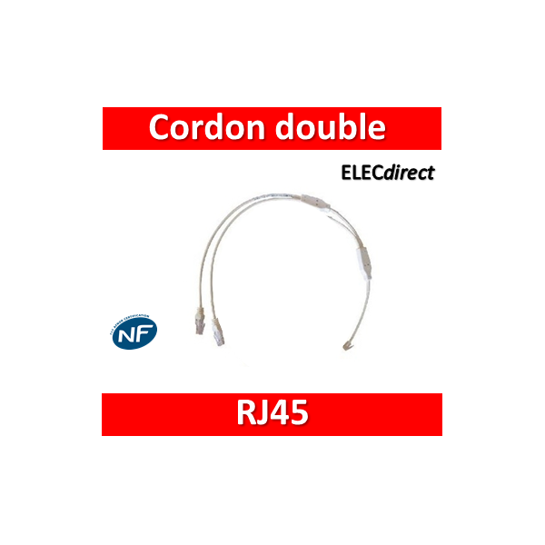 Cordon répartiteur téléphone double rj45 legrand 413202 