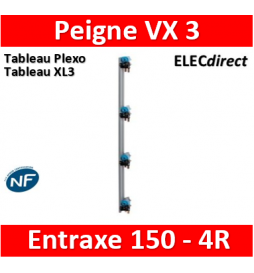 Legrand - Répartition verticale VX3 optimisée entraxe 150 mm 4R - 405005