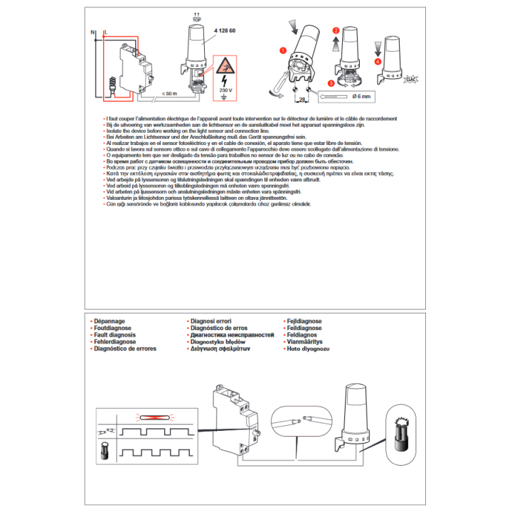 Legrand - Interrupteur crépusculaire standard avec photocellule - 230V - Réf :  412623