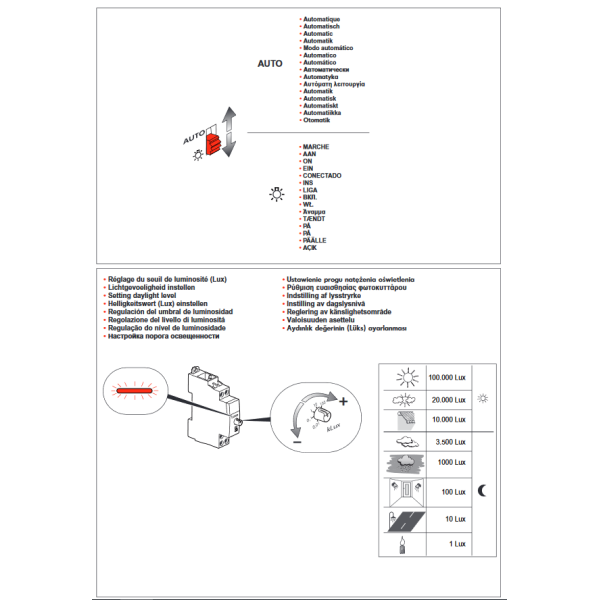 Legrand - Interrupteur crépusculaire standard avec photocellule - 230V - Réf :  412623