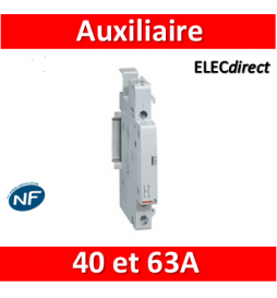 Legrand - Auxiliaire pour contacteur 40A et 63A - Contact O+F inverseur - 412431