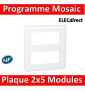 Legrand Mosaic - Plaque 2 x 5 modules - Blanc - 078830