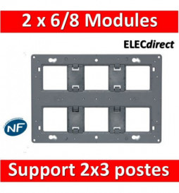 Legrand - Support 2x3 postes (2x6/8M) - Mosaic/Céliane - Fixation VIS - 080266