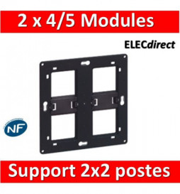 Legrand - Support 2x2 postes (2x4/5M) - Mosaic/Céliane - Fixation VIS - 080264