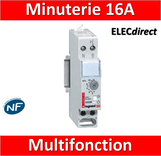 Minuterie d'escalier modulaire 0.5 à 20minutes 16A électronique 3 ou 4 fils  DIGITAL ELECTRIC