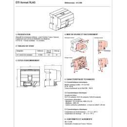 Legrand - DTI RJ45 format modulaire - Réf : 413008