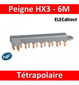 Legrand - Peigne HX3 optimisé tétrapolaire - 6 modules - 405200
