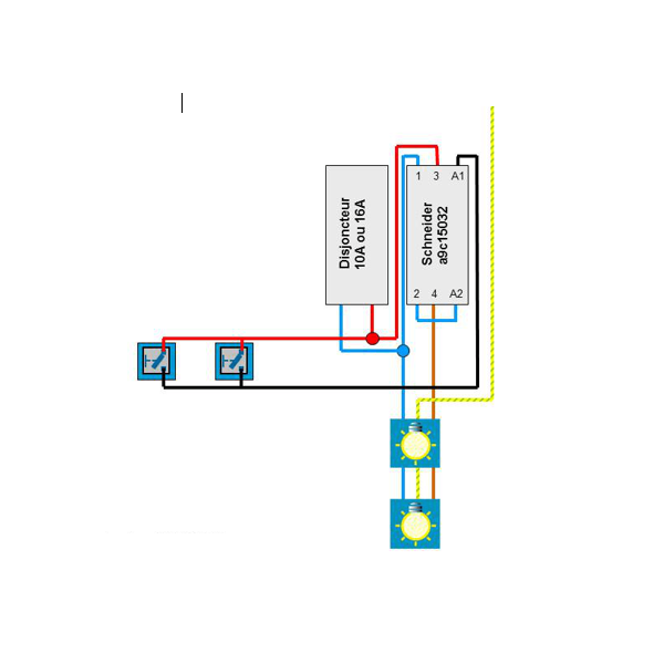 Schneider - ACTI 9 ITL Télérupteur silencieux - Unipolaire - 16A 1NO - Réf  : A9C15032 - ELECdirect Vente Matériel Électrique