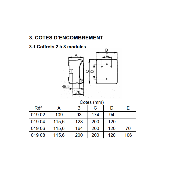 Legrand - Plexo³ - Coffret étanche - 4 modules - IP65/IK09 - Réf : 001904