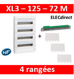 Legrand - Coffret de distribution 72 modules - 4 rangées de 18M - XL3 125 - 401614