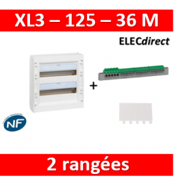 Legrand - Coffret de distribution 36 modules - 2 rangées de 18M - XL3 125 - 401612