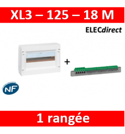 Legrand - Coffret de distribution 18 modules - 1 rangée de 18M - XL3 125 - 401611