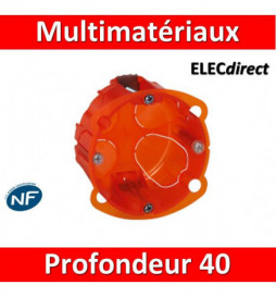 Legrand Batibox - Boîte multimatériaux 1 poste profondeur 40 mm - 080101