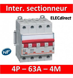 Legrand - DX3 Interrupteur-sectionneur à déclenchement Tétrapolaire - 63A - 406544