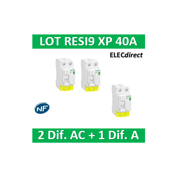 Disjoncteur RESI9 ID 2P 40A 30mA AC