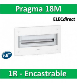 Schneider - Coffret électrique PRAGMA - encastré - 18 modules - 1 rangée de 18M - PRA32118