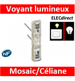 Legrand Céliane - Interrupteur Va et Vient à Voyant lumineux - Ensemble  Aluminium complet - Réf: A018