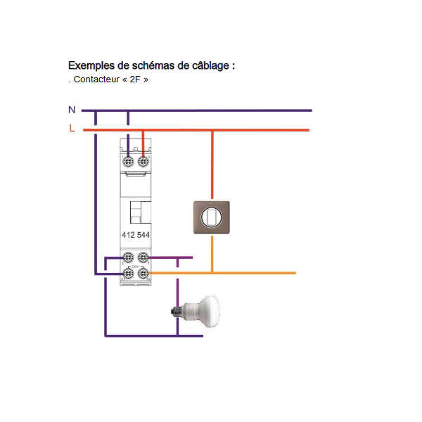 Legrand - Contacteur de puissance bipolaire bobine 230V - 16A - 1O+1F - Réf : 412521