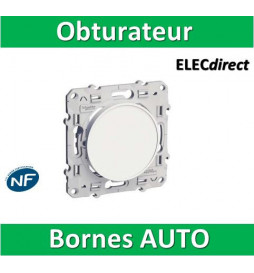 Schneider - Odace - Obturateur à VIS - blanc - Réf : S520666