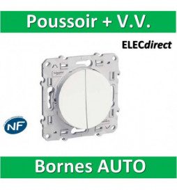 Schneider Odace - Va-et-vient + poussoir 10A - 250V - S520285