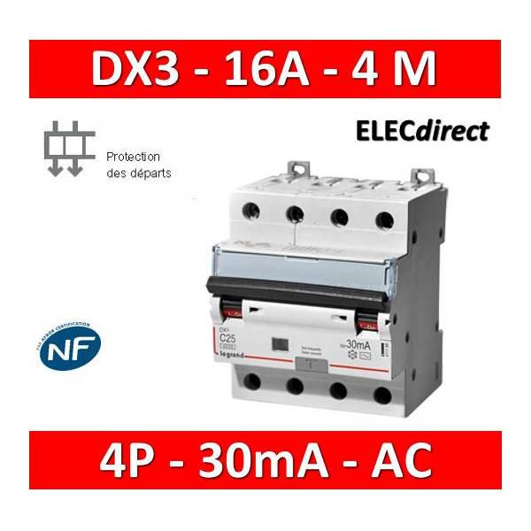 Disjoncteur Différentiel Legrand 07863 1P+N 16A 30mA