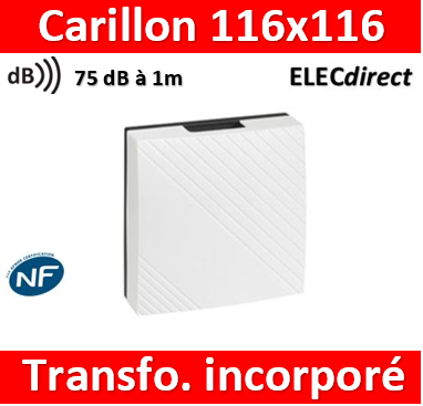 041651 Carillon électromécanique 110V~ à 230V~ 50Hz à 60Hz 2 tons -  professionnel