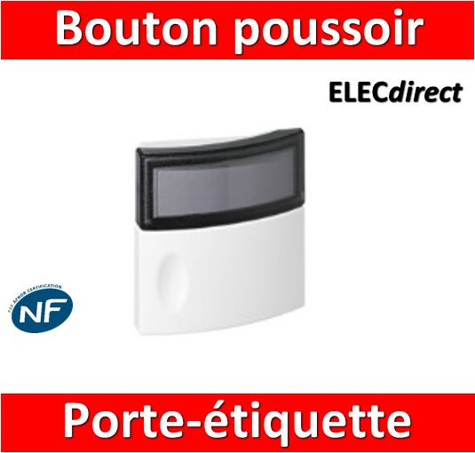 Legrand - Bouton poussoir porte-étiquette - 041647